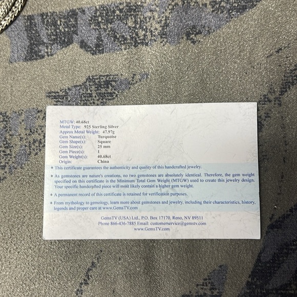 Turquoise and sterling silver 925 bracelet - Picture 8 of 9